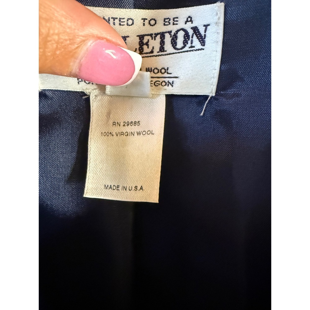 Vtg Pendleton Wool Plaid Zip Up Jacket Tartan Blazer Green Blue Red Yellow - Picture 11 of 11